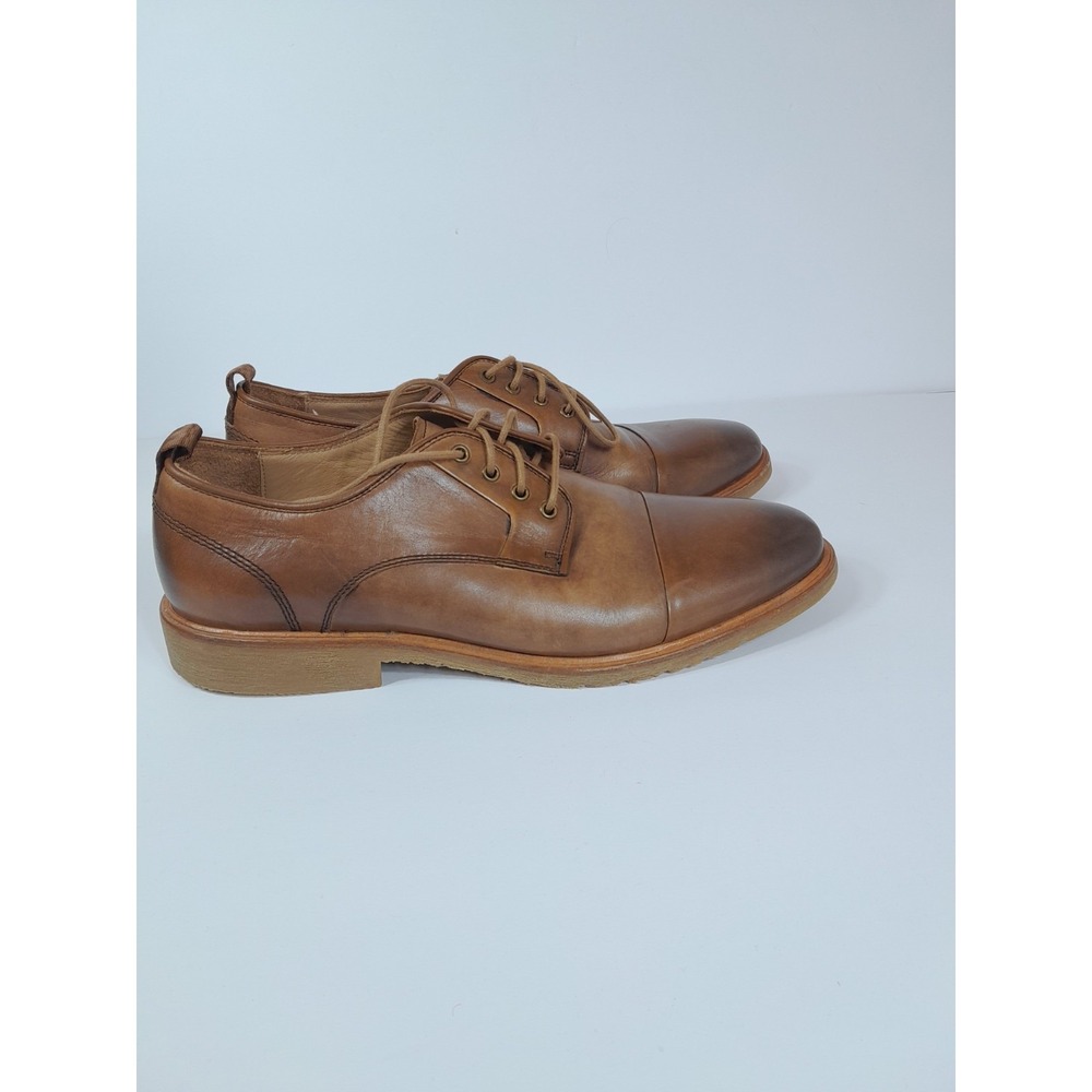 Warfield & Grand Cap Toe Leather Oxford Men Sz 9 Tan Brown